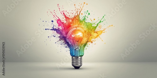 Rainbow-colored bulbs emitt...