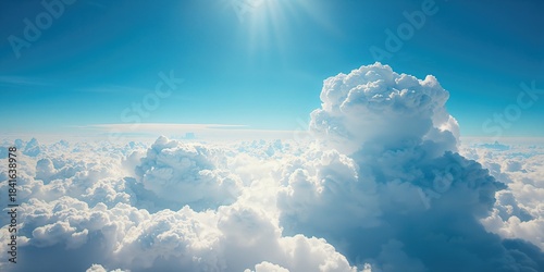 Blue sky and clouds in the ...