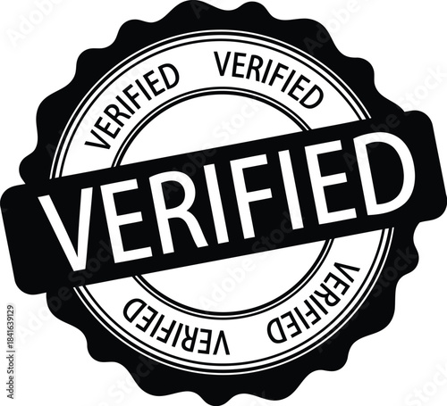 Black verified stamp illustration