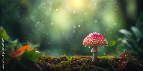 Close-up of a pink mushroom...