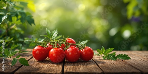 Homegrown cherry tomatoes, ...