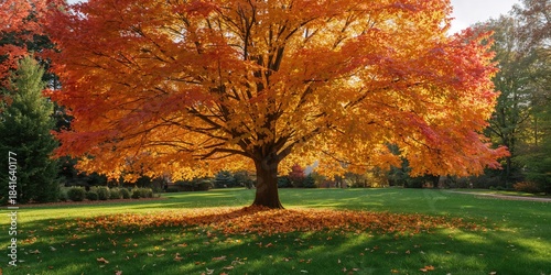 Autumn in a backyard and ga...
