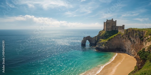 Ancient castle perched on a...