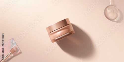 3d render of a cream contai...