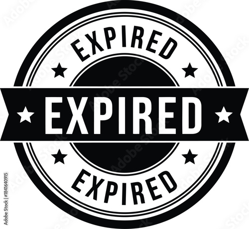 Black expired stamp illustration