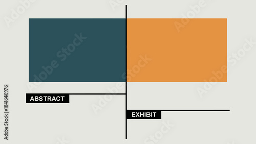 Minimalist composition showcasing geometric shapes and contrasting colors ideal for modern design