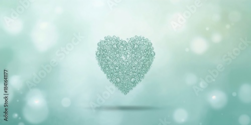 Bubbles creating a heart sh...