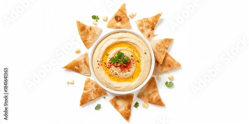 Healthy homemade hummus wit...