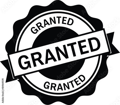 Black and white grant badge seal