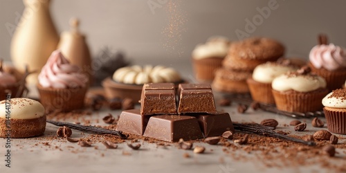 Milk chocolate used in dess...