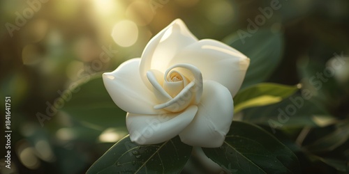 White gardenia flower isola...