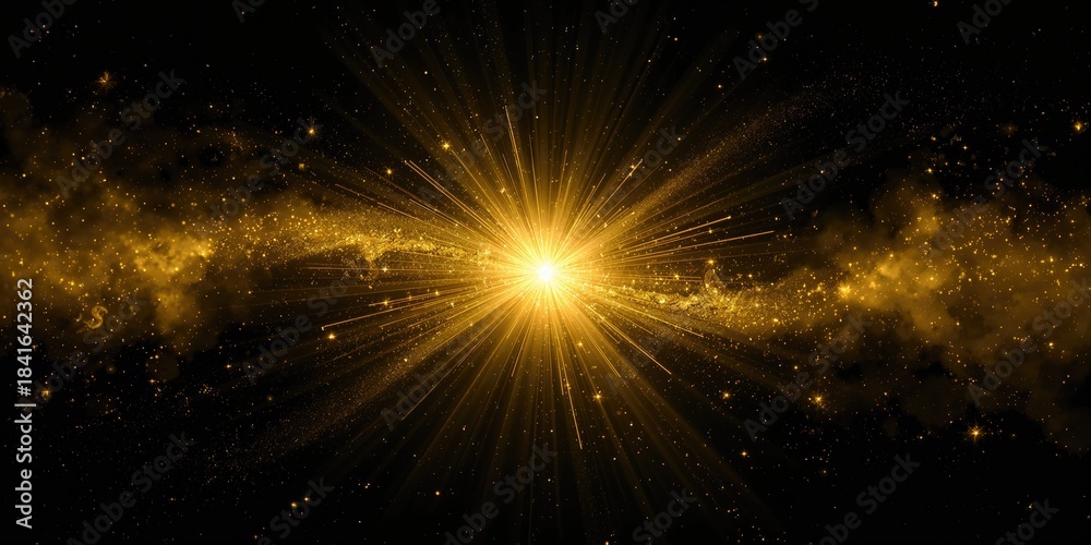 Obraz premium Golden galaxy of money with dollar signs, focusing on financial abundance and wealth accumulation, World Money Day