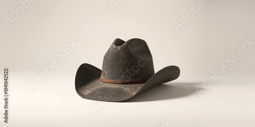 Cowboy hat isolated on back...