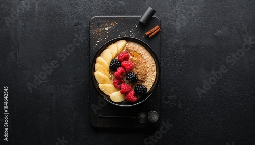 Healthy hearty oatmeal with...