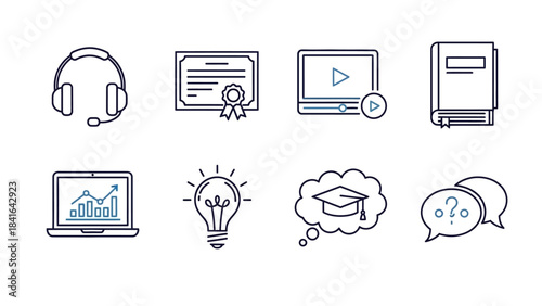 Minimalistic representation of online education resources and learning tools for success