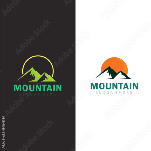 Bold Mountain Summit Emblem Design Suitable for Outdoor Sports and Adventure Companies