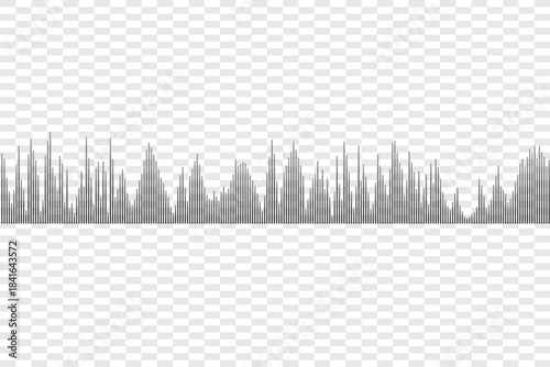 Sound wave graphic symbol, abstract digital music equalizer. Speaking sound wave illustration, digital frequency voice visualization