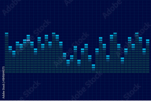 Sound wave graphic symbol, abstract digital music equalizer. Speaking sound wave illustration, digital frequency voice visualization