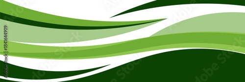 Abstract green banner background. Graphic design banner pattern background template with dynamic curve shapes