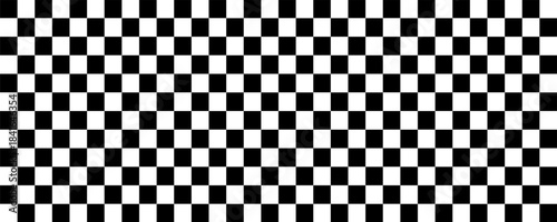 Race flag. Speed flag design. Car rally competition. Black and white squares pattern. Vector illustration