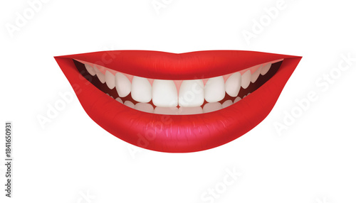 red lips isolated on white