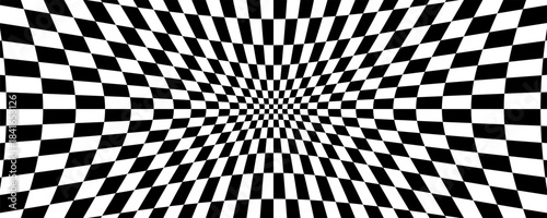 Race flag. Speed flag design. Car rally competition. Black and white squares pattern. Vector illustration