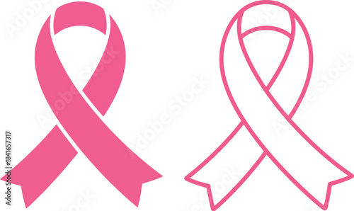 Breast cancer awareness ribbon symbol
