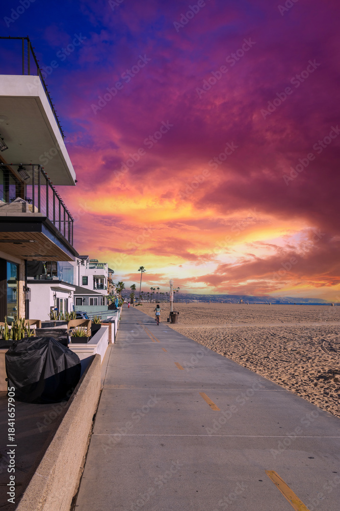 Fototapeta premium A gorgeous landscape at Newport Beach in Newport Beach California USA