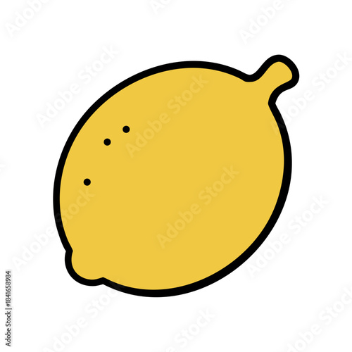 Fresh lemon illustration on white background 