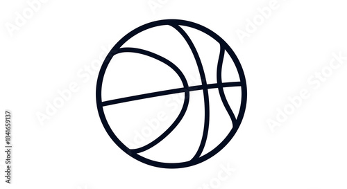 Elegant minimalist basketball vector design perfect for sports team branding and promotion