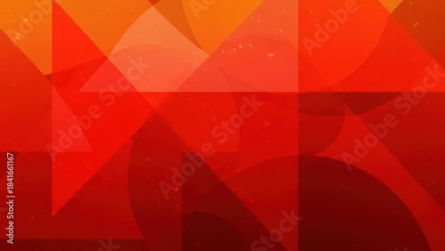 Abstract geometric pattern of red and orange transparent shapes