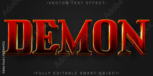 Demon Horror Darkness Vector Fully Editable Smart Object Text Effect