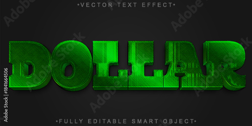 Dollar Cash Wealth Vector Fully Editable Smart Object Text Effect
