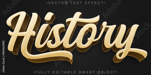 History Ancient Chronicle Vector Fully Editable Smart Object Text Effect