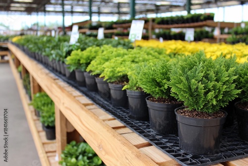 Nursery offers a variety of potted plants