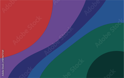 Minimalist colorful abstract background wallpaper design with color rounded shapes