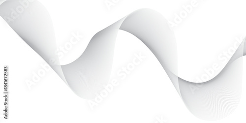 Vector abstract gradient wave Futuristic gray white abstract background. geometric flowing web smoke sound music digital blend curve line texture backgound.