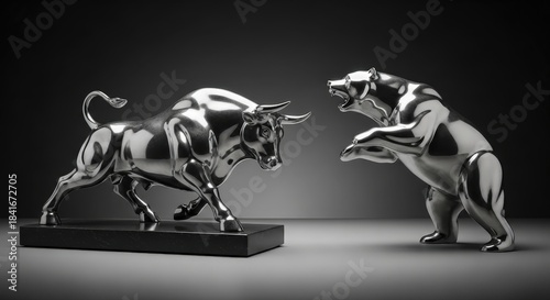 3D Robot Figure in Futuristic Technology Style