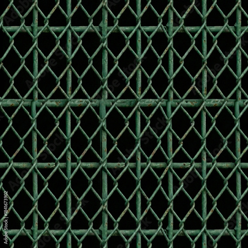 green metal grid