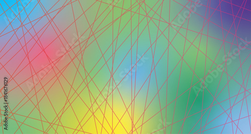 Vibrant abstract rainbow background with colorful geometric lines and soft blurred texture