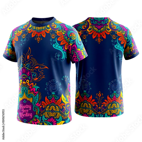 colorful t shirts Mockup Design