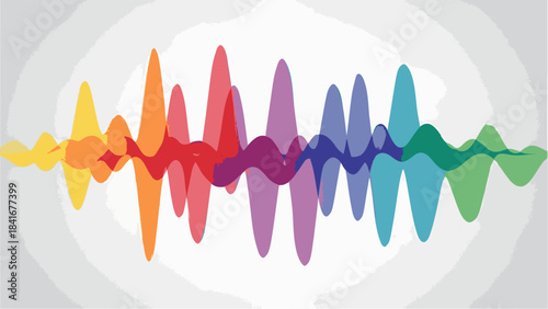 Stunning Abstract Soundwave Design with Rainbow Colors to Enhance Your Creative Visuals and Graphic Projects