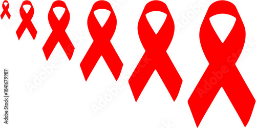 World AIDS Day Red Ribbon Awareness Symbol Vector, HIV Awareness Campaign Red Ribbon Illustration, Red Awareness Ribbon, Awareness Symbol Graphic