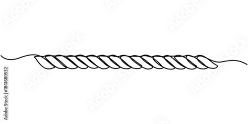 rope continuous one line drawing, Continuous line art of an rope a one-line, minimalist  outline drawing illustration. 
