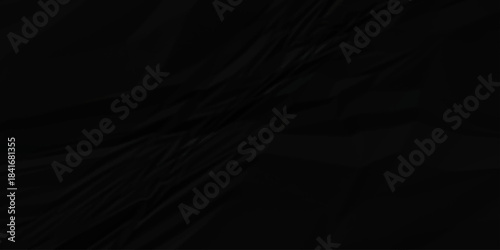 Abstract black parchment wrapping crumpled paper texture. creased page wrinkle retro rough distressed damage paper texture background.