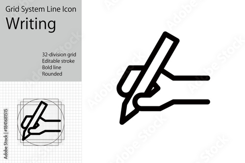 A simple hand icon representing writing, signing, etc.