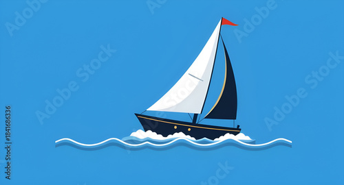 sailboat icon design, sailing boat illustration vector, yacht ocean graphic, boat sailing symbol, nautical sea icon, sailboat water vector, marine sailing illustration, ocean yacht symbol, sailing shi