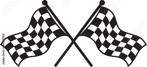 two crossed checkered flags vector racing flag sports finish line flag eps vector