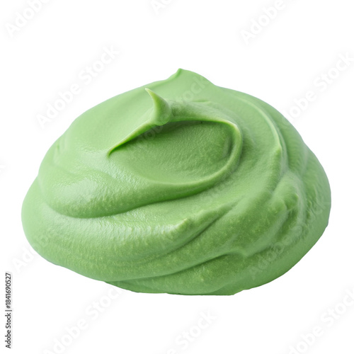 Green cosmetic cream swirl.