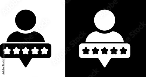 Customer product rating with five stars icons set, customers rating symbol, rating for product or service. vector illustration eps file